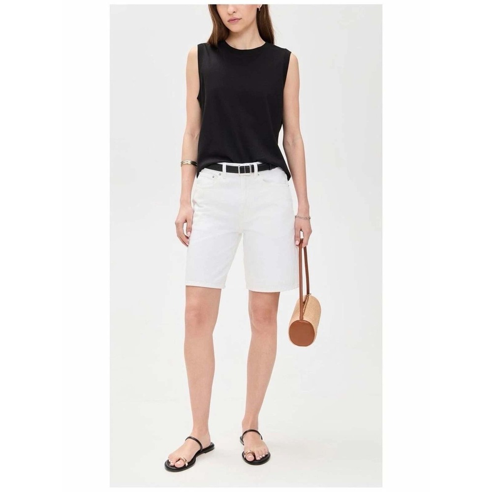 Madewell The 1997 Denim High Rise Bermuda Shorts Womens 27 White Casual NWT